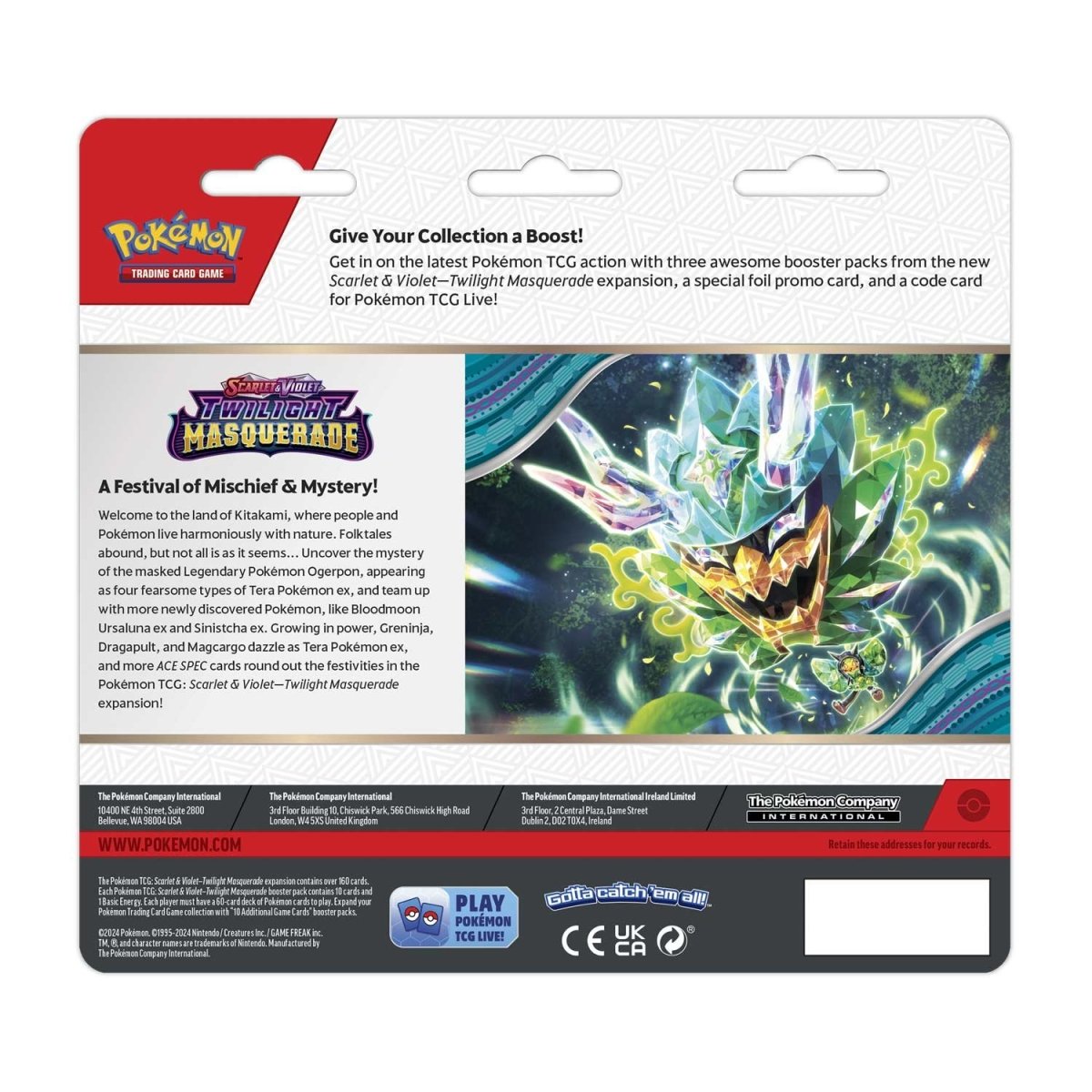 Pokemon TCG - Twilight Masquerade 3 Pack Blister (Random)!