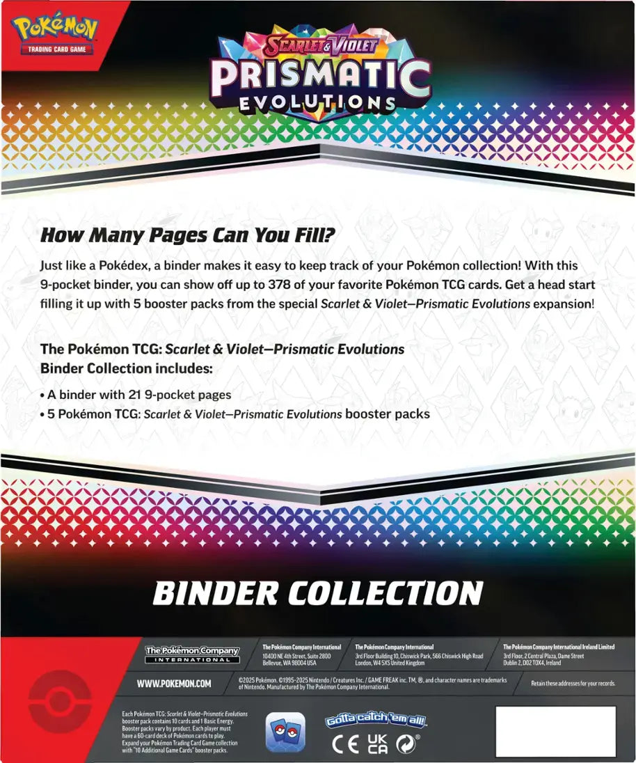 Pokemon TCG - Prismatic Evolutions Binder Collection (MAX 2) Preorder 1/17/25!