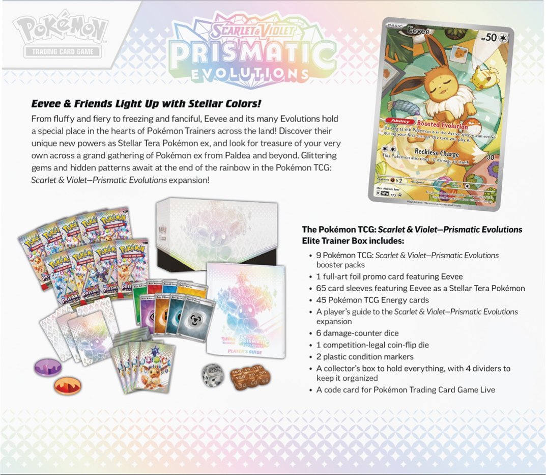 Pokemon TCG - Prismatic Evolutions ETB (MAX 2) Preorder 1/17/25!!