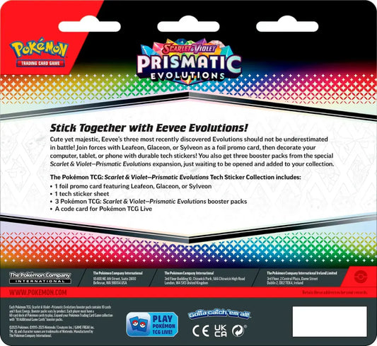 Pokemon TCG - Prismatic Evolutions Tech Sticker Collection (MAX 3) Preorder 1/17/25!!