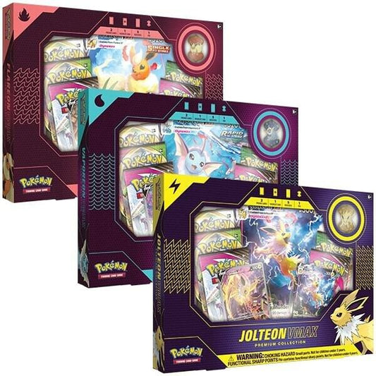 Pokemon TCG - Pokemon Vaporeon/Jolteon/Flareon Vmax Premium Collection!