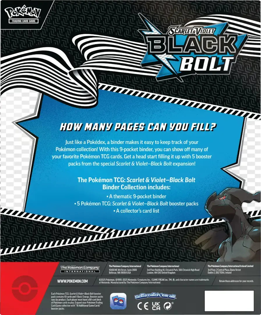 Pokemon TCG - Black Bolt Binder Collection!